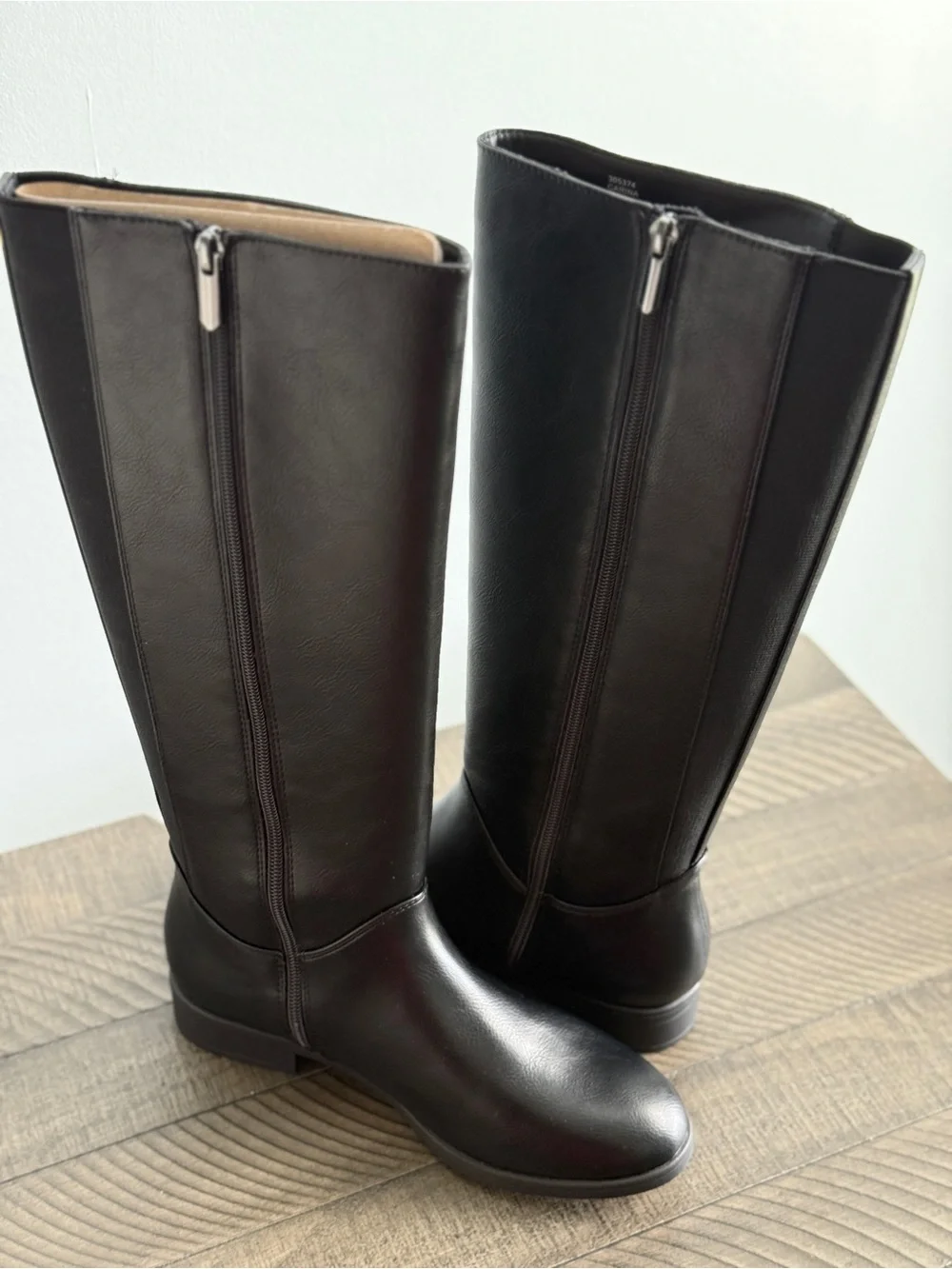 Xappeal Classic Black Knee-High Women's Riding Boots Size 6.5 M